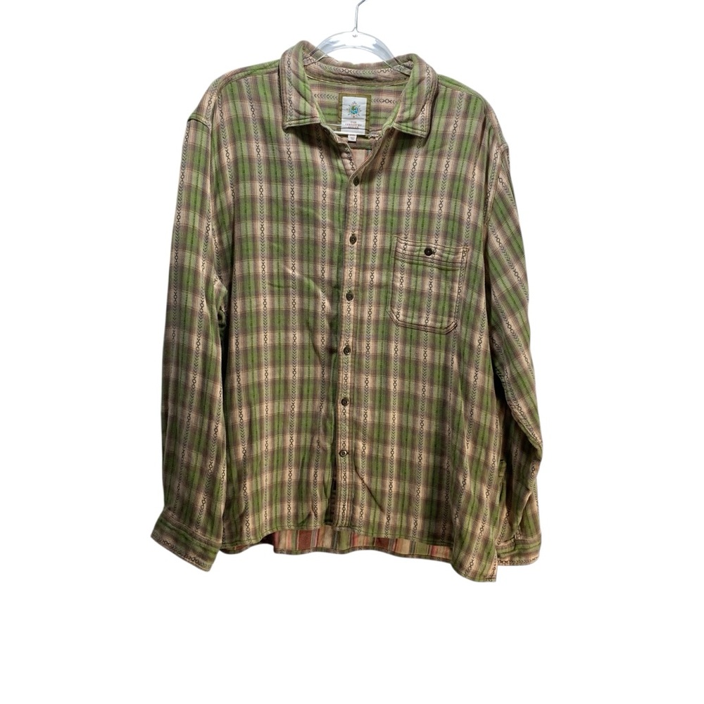 Western Tribal Rodeo Cowboy Button Down Shirt‎ Men XXL The Territory Ahead Woven